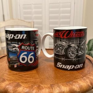 Snap-on Tools "Route 66" And "Iron & Wheels" Coffee Mugs  CHOKO Porcelain